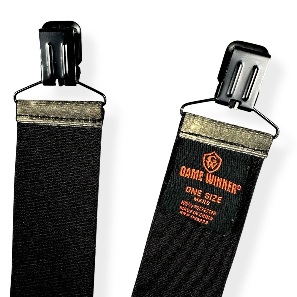 Game Winner‎ Camouflage Stretch Adjustable Suspenders Clamp Fasteners One Size - Picture 5 of 6